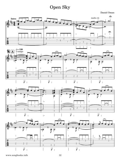 Daniel Oman: “Open Sky” – Modern Guitar Compositions - Gesamtausgabe - eBook – Bild 2