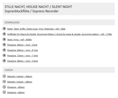 Stille Nacht, heilige Nacht / Silent night - Sopranblockflöte / Soprano Recorder – Bild 2