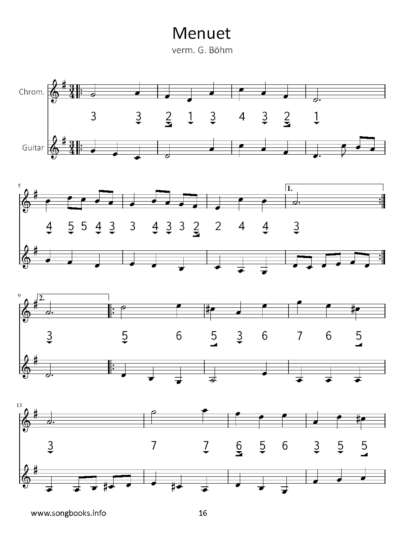 20 pieces from the "Notebook of Anna Magdalena Bach" - duets for chrom. Harmonica & Guitar – Bild 4