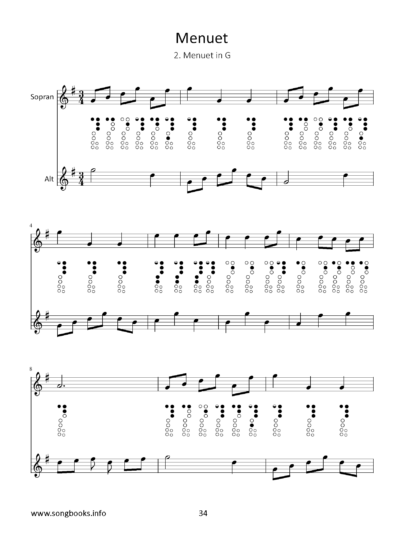 20 pieces from the "Notebook of Anna Magdalena Bach" - Duets for Soprano & Alto Recorder – Bild 2