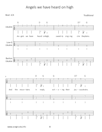 play Ukulele Trios - Ukulele & Low-G Ukulele & Baritone Ukulele  - 6 Weihnachtslieder – Bild 3