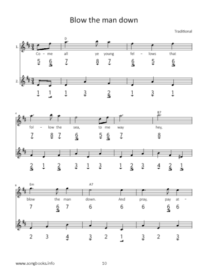 12 Sea Shanties – Duette für zwei chromatische Mundharmonikas – eBook – Bild 4