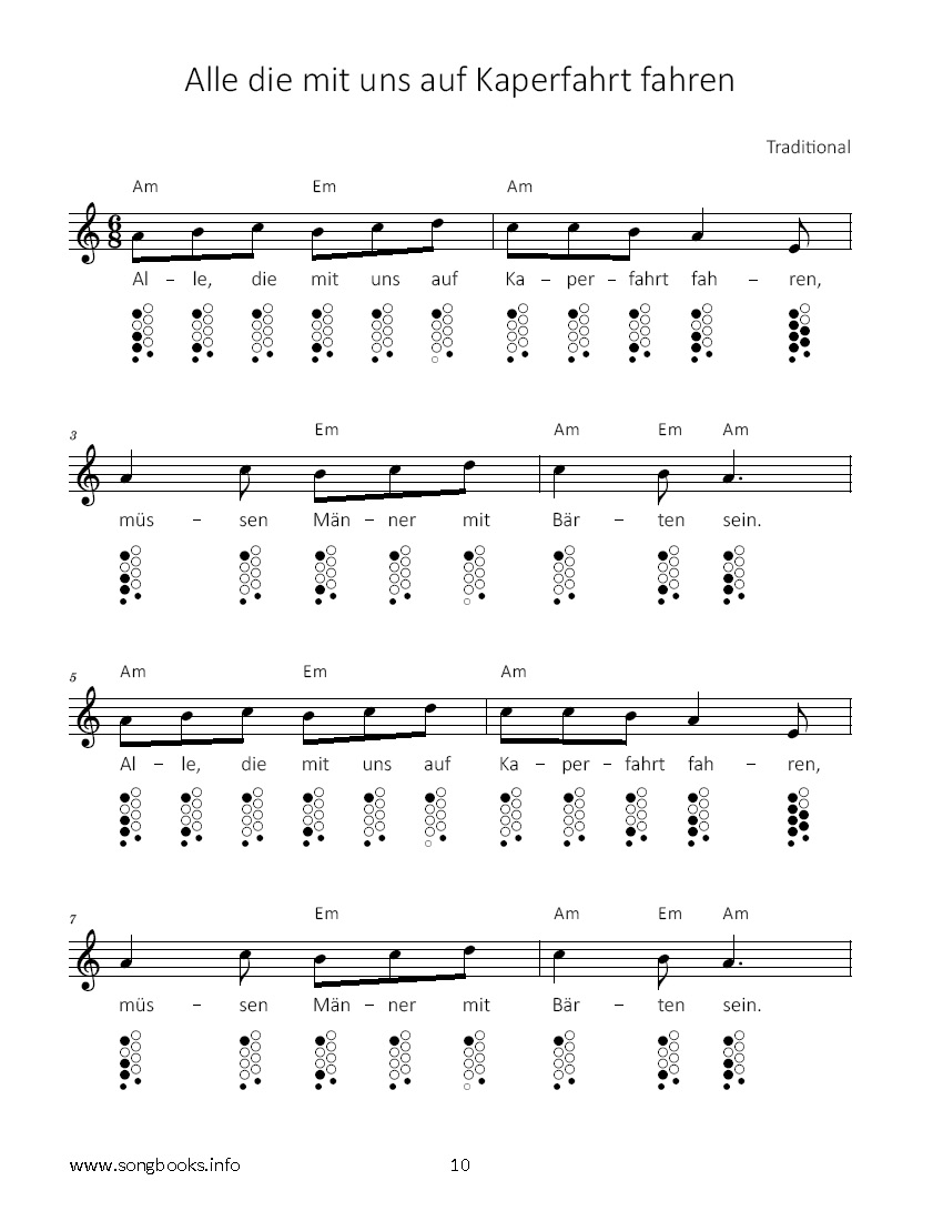 Ocarina 12/10 Songbook – 33 Seemannslieder - Band 2 – Bild 4